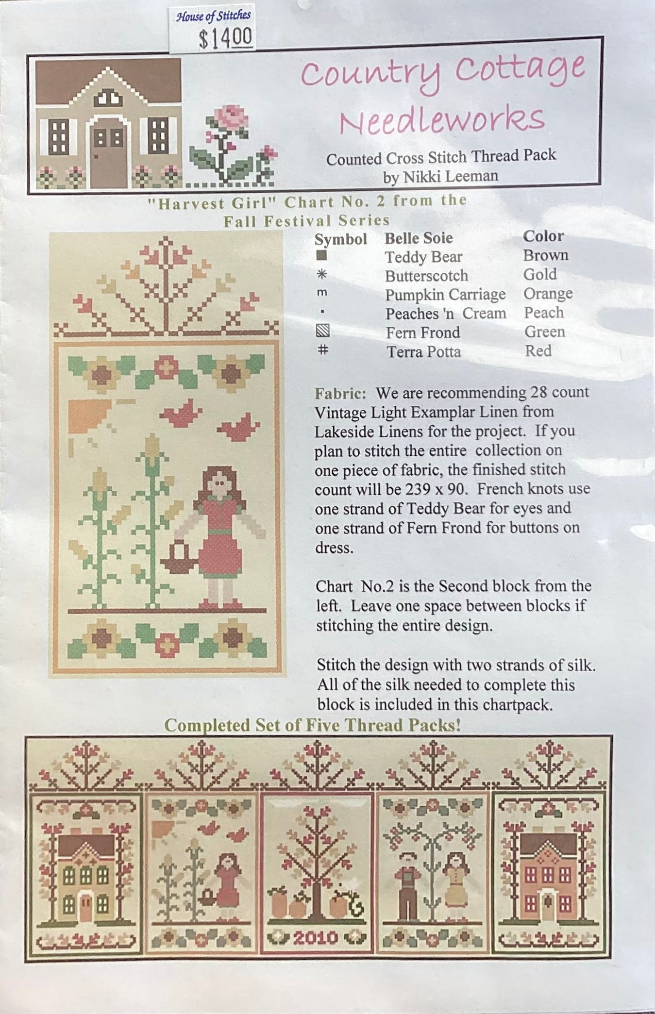 Fall Festival Series: #2 Harvest Girl by Country Cottage Needleworks