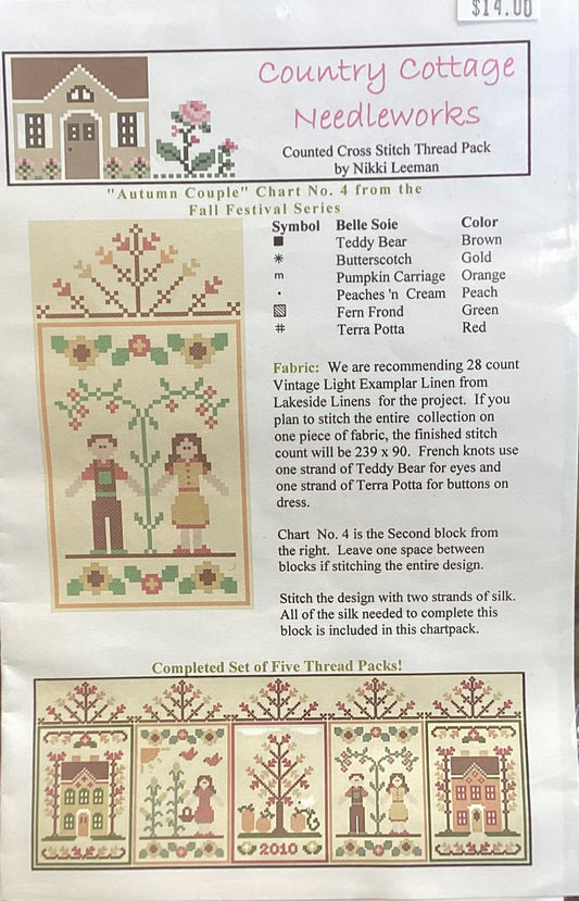 Fall Festival Series: #4 Autumn Couple by Country Cottage Needleworks