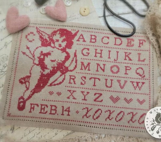 Cupid’s Sampler: A Miniature Sampler By With Thy Needle & Thread