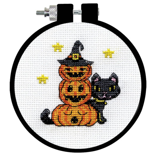 Cat with Pumpkin Kit by Design Works Crafts