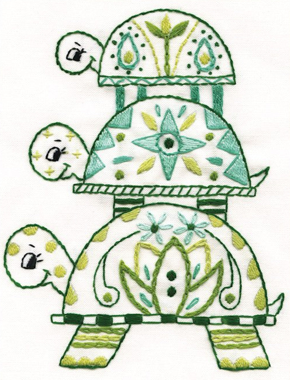 Turtle Pile Up Stamped Embroidery Kit by Design Works Crafts
