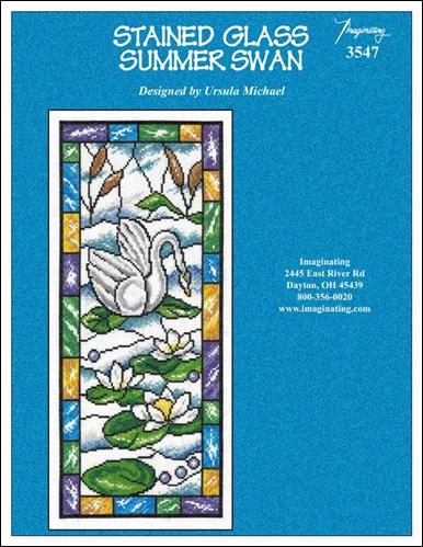 Stained Glass Summer Swan by Imaginating