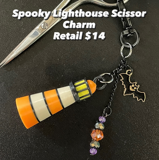 Spooky Lighthouse Scissor Charm by Barefoot Needleart