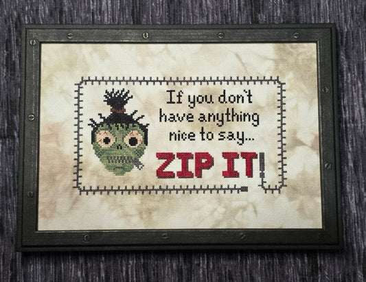 Zip It by Ghost Boy Needleworks