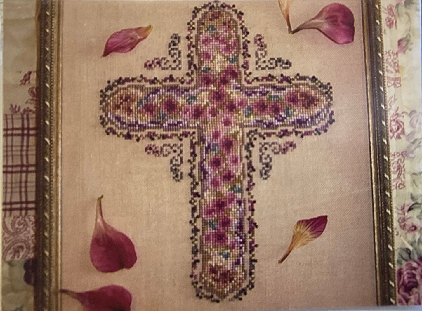 Floral Cross by Country Garden Stitchery