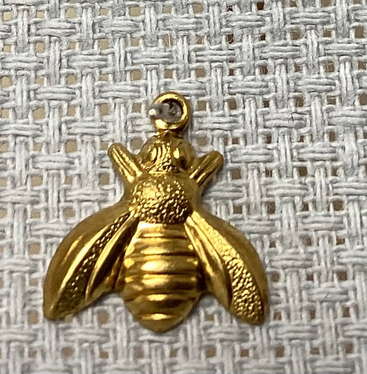 Brass Bee Charm By Just Nan