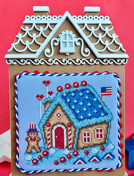4th of July American Gingerbread House by December Stitches