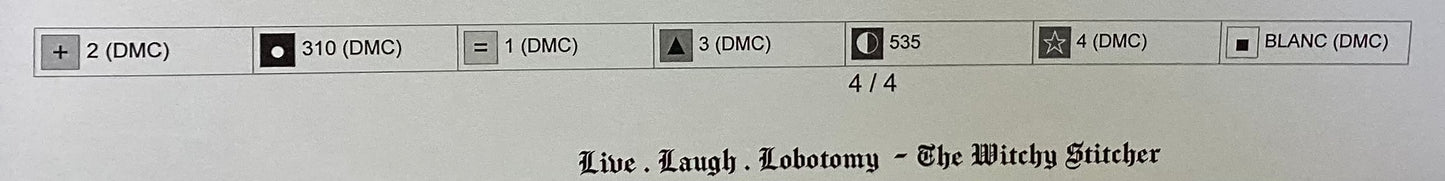 Live Laugh Lobotomy by The Witchy Stitcher