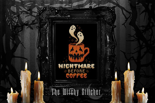 Nightmare Before Coffee by The Witchy Stitcher