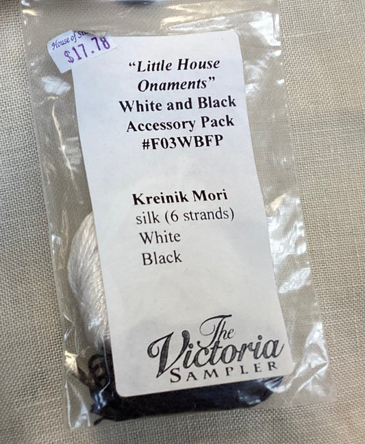 Little House Ornaments White and Black Accessory Pack By The Victoria Sampler #F03WBFP