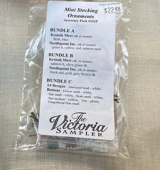 Mini Stockings Ornaments Accessory Pack By The Victoria Sampler #152P