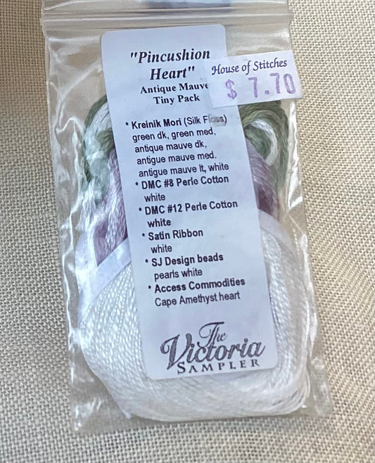 Pincushion Heart Accessory Pack By The Victoria Sampler