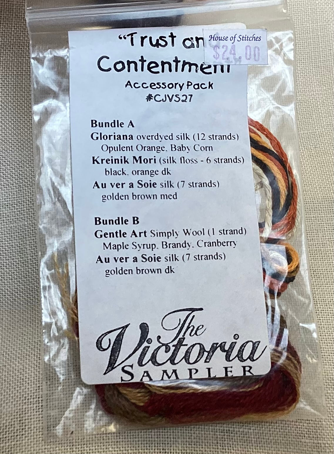 Trust & Contentment By The Victoria Sampler CJ27