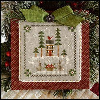 Log Cabin Bunnies: Log Cabin Christmas Chart No. 2 By Little House Needleworks