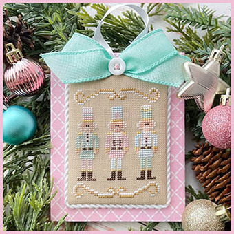 Nutcracker Trio: Country Cottage Ornaments-Pastel Collection By Country Cottage Needleworks