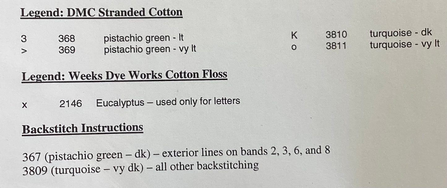 Floss Sampler by Bask Designs