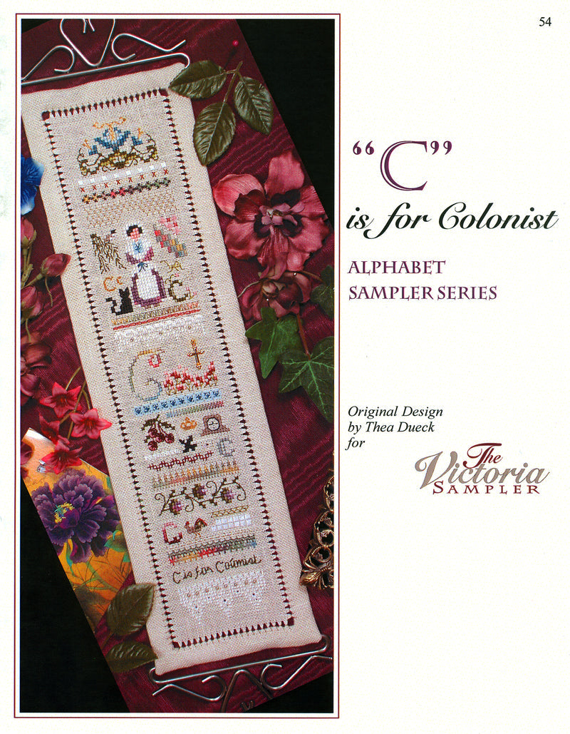 “C” is for Colonist: Alphabet Sampler Series by The Victoria Sampler