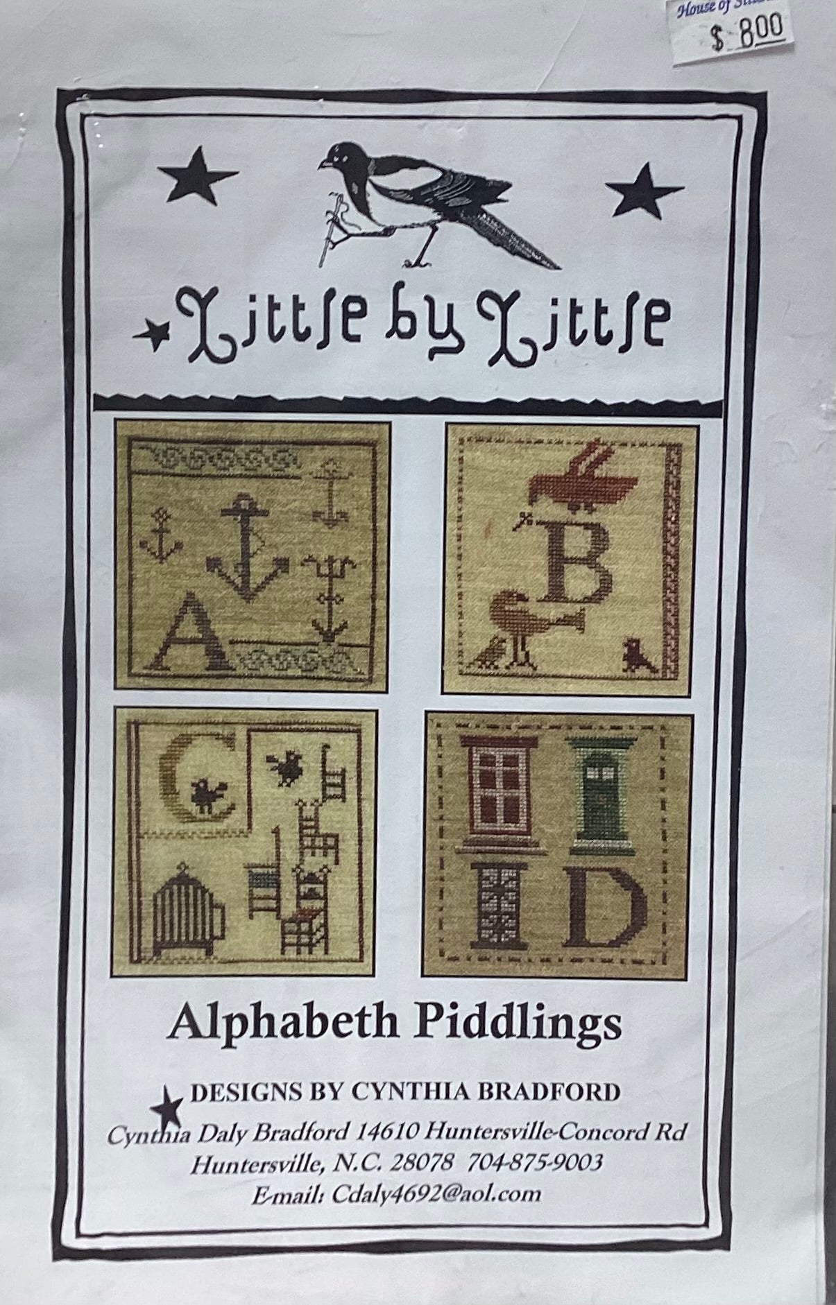 Alphabet Piddlings: A, B, C & D by Little By Little Design Company