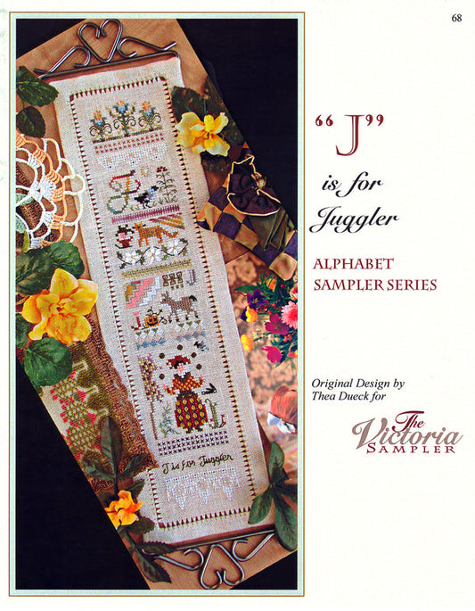 “J” is for Juggler: Alphabet Sampler Series by The Victoria Sampler