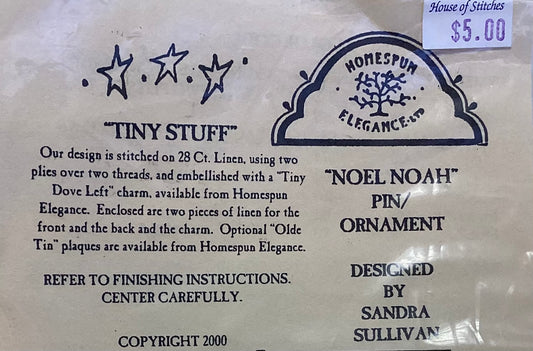 Tiny Stuff: Noel Noah Pin/Ornament by Homespun Elegance