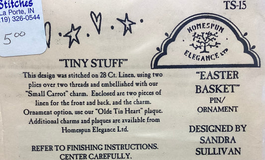 Tiny Stuff: Easter Basket Pin/Ornament by Homespun Elegance