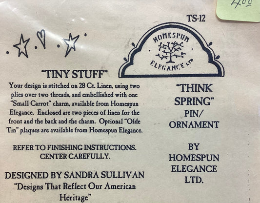Tiny Stuff: Think Spring Pin/Ornament by Homespun Elegance