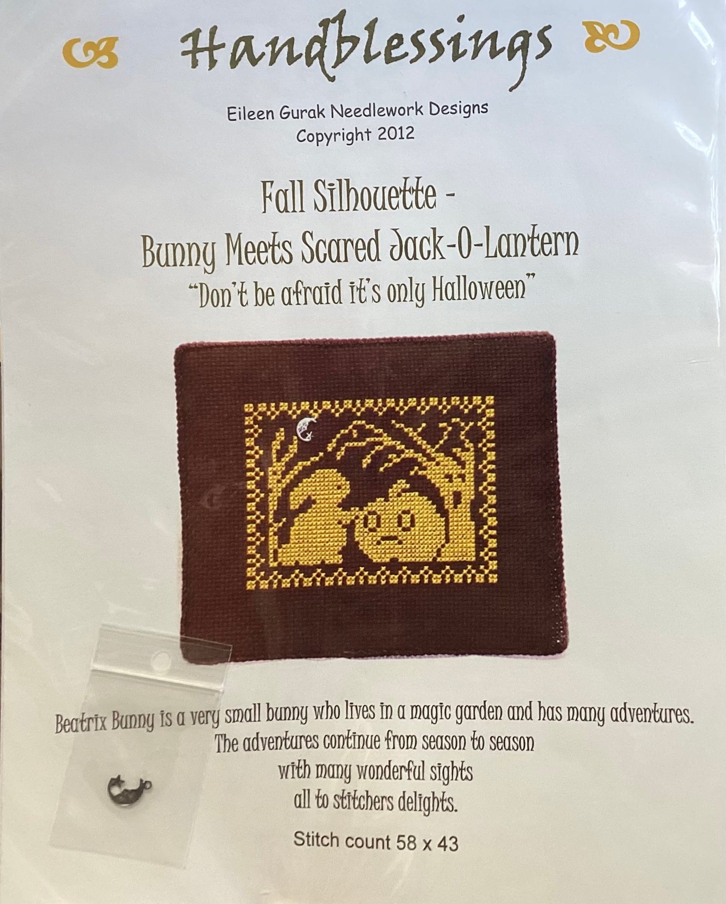 Fall Silhouette: Bunny Meets Scared Jack-O-Lantern: Don’t Be Afraid it’s Only Halloween by Handblessings