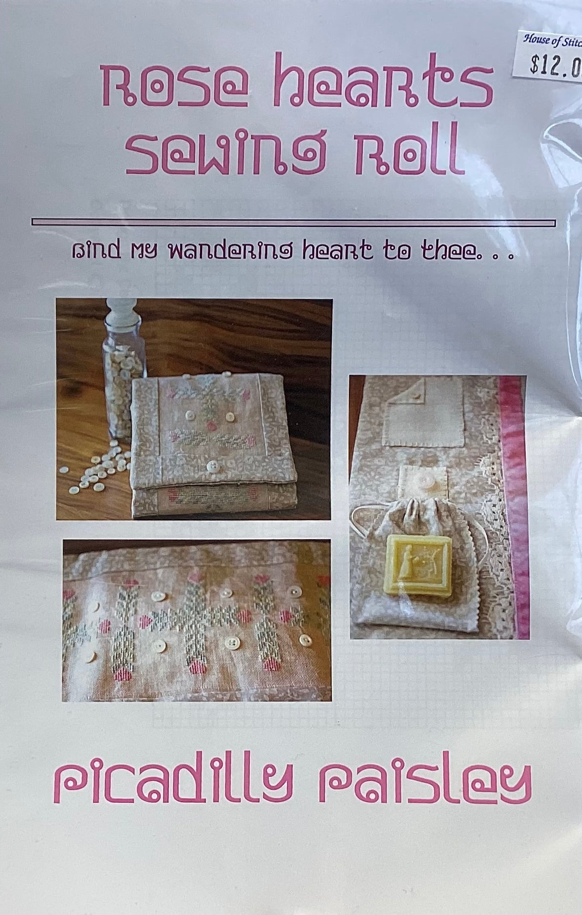 Rose Hearts Sewing Roll by Picadilly Paisley