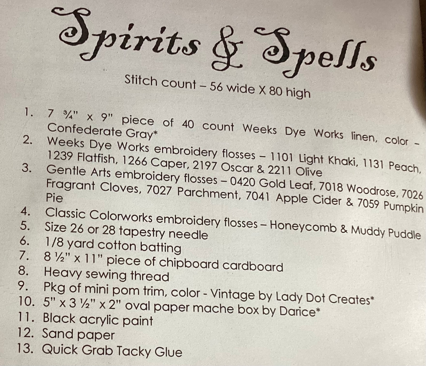 Spirits & Spells by With Thy Needle & Thread