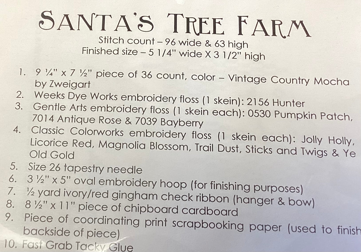 Santa’s Tree Farm by With Thy Needle & Thread