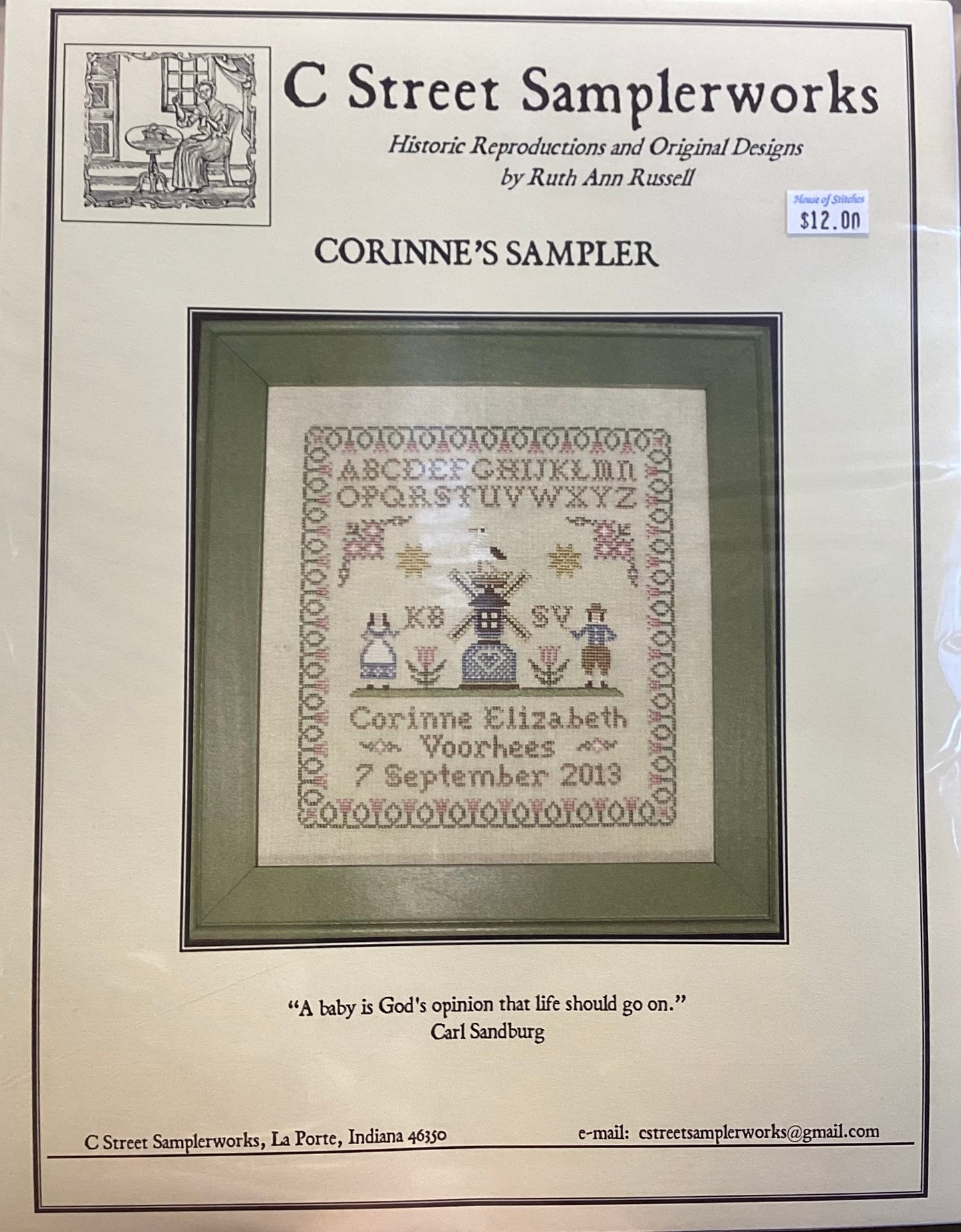 Corinne’s Sampler by C Street Sampleworks