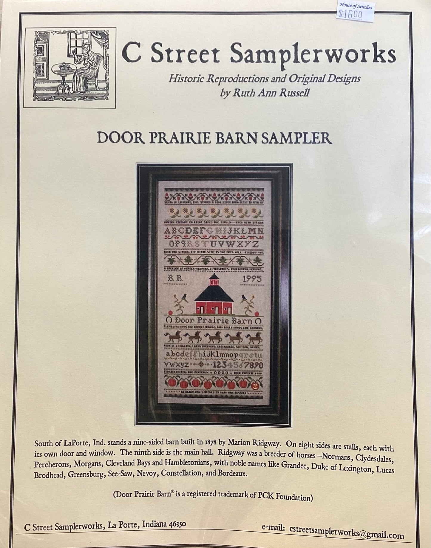 Door Prairie Barn Sampler by C Street Sampleworks