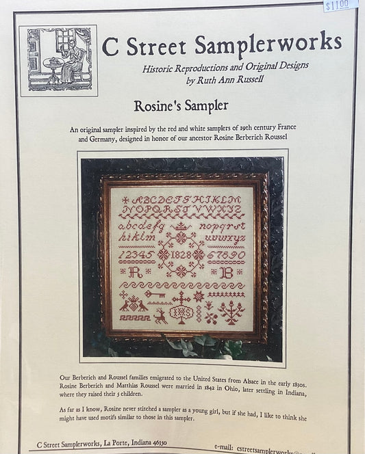 Rosine’s Sampler by C Street Sampleworks