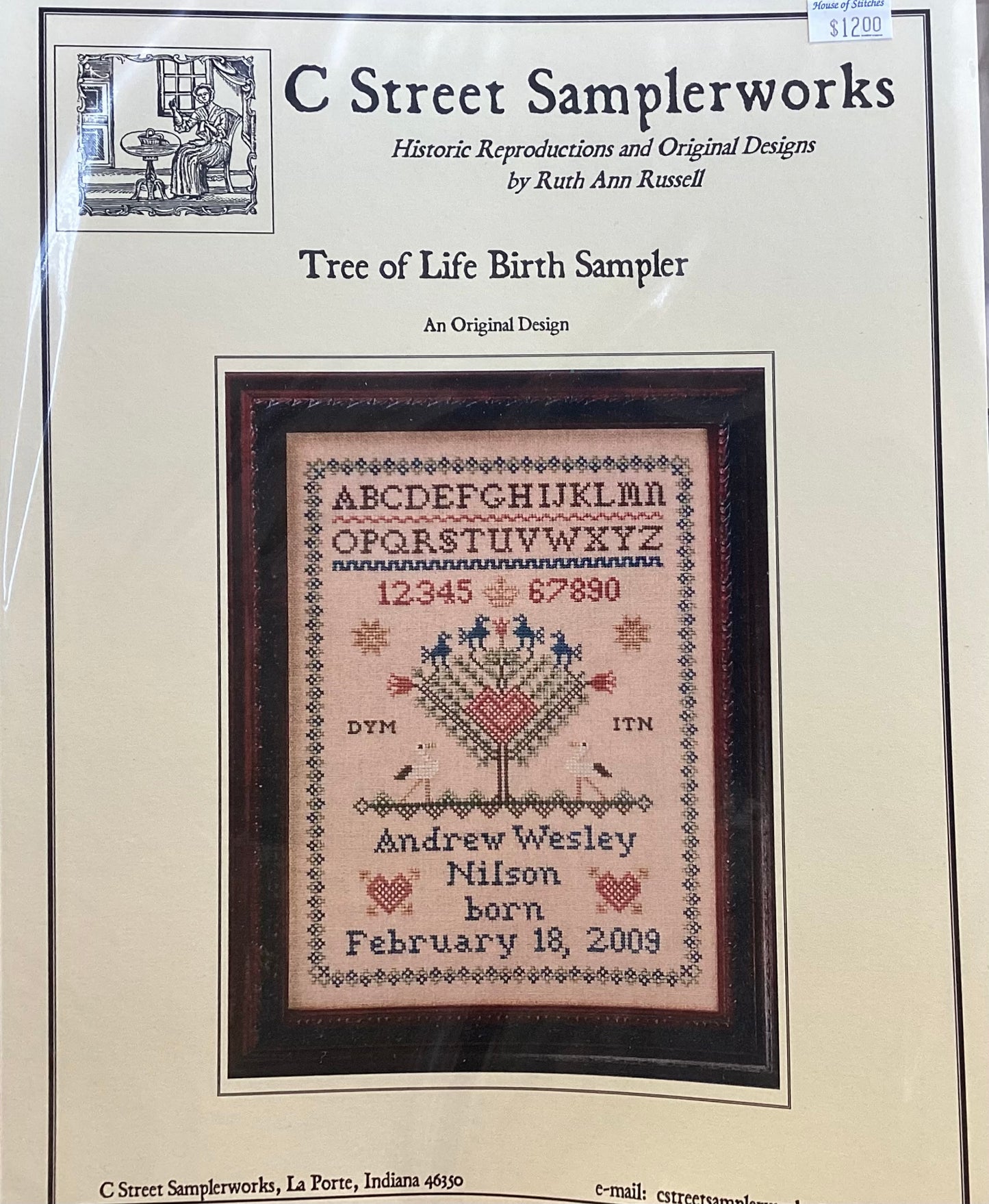 Tree of Life Birth Sampler by C Street Sampleworks