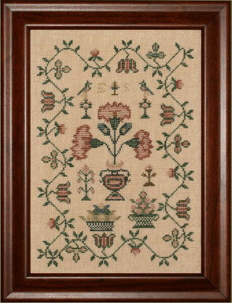 ES’s Floral Sampler, ca. 1840 by With My Needle