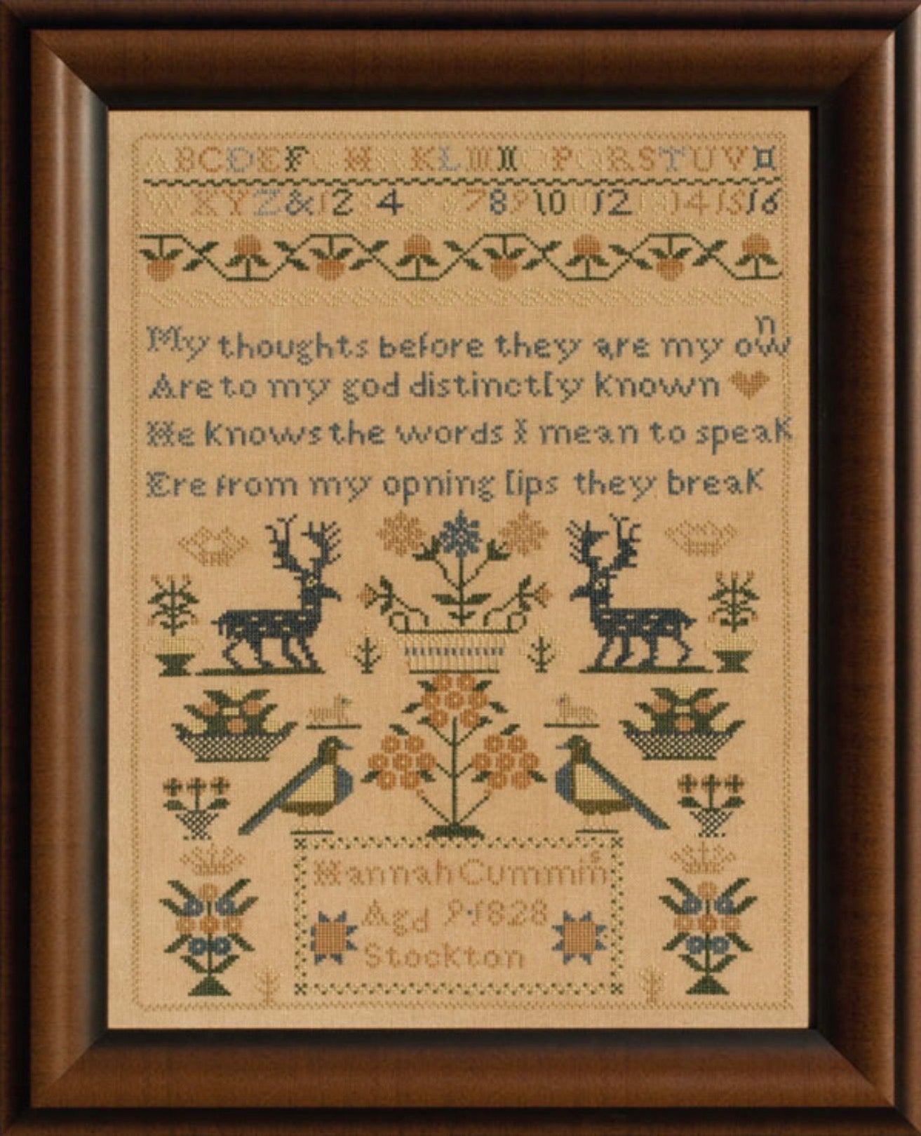 Hannah Cummins, 1828 by With My Needle