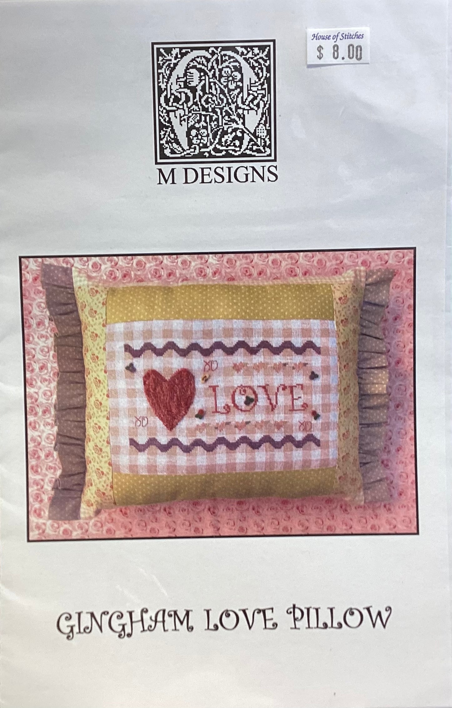 Gingham Love Pillow by M Designs