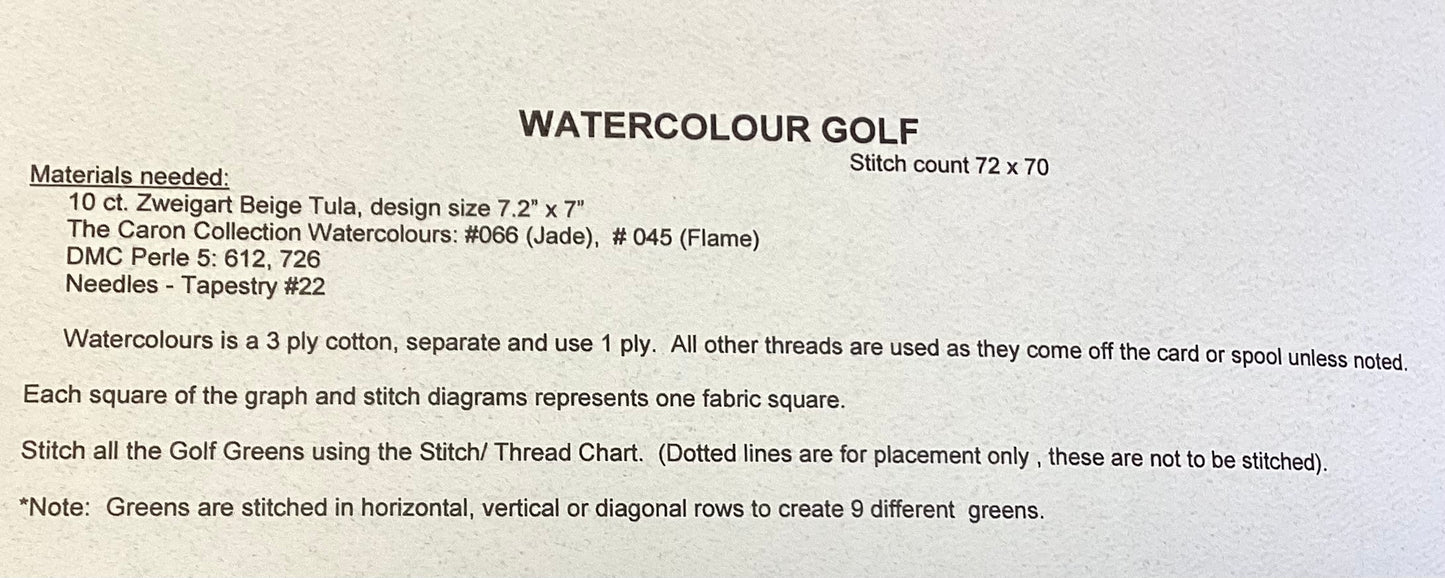 Watercolour Golf by Sekas & Co.