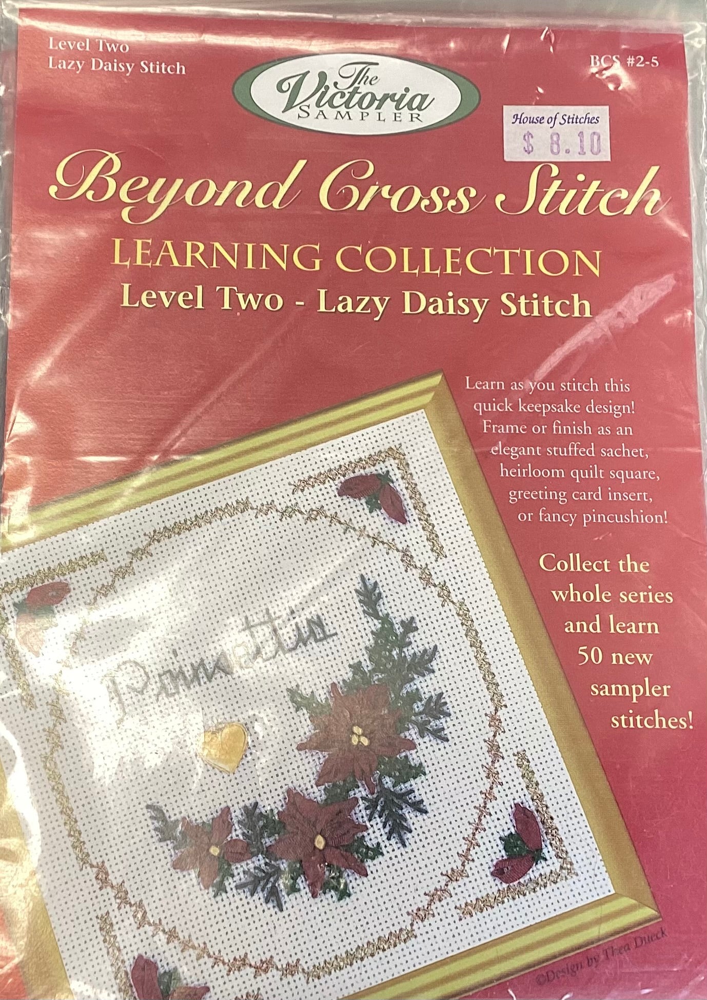Beyond Cross Stitch Level Two- Lazy Daisy Stitch: Kit by The Victoria Sampler