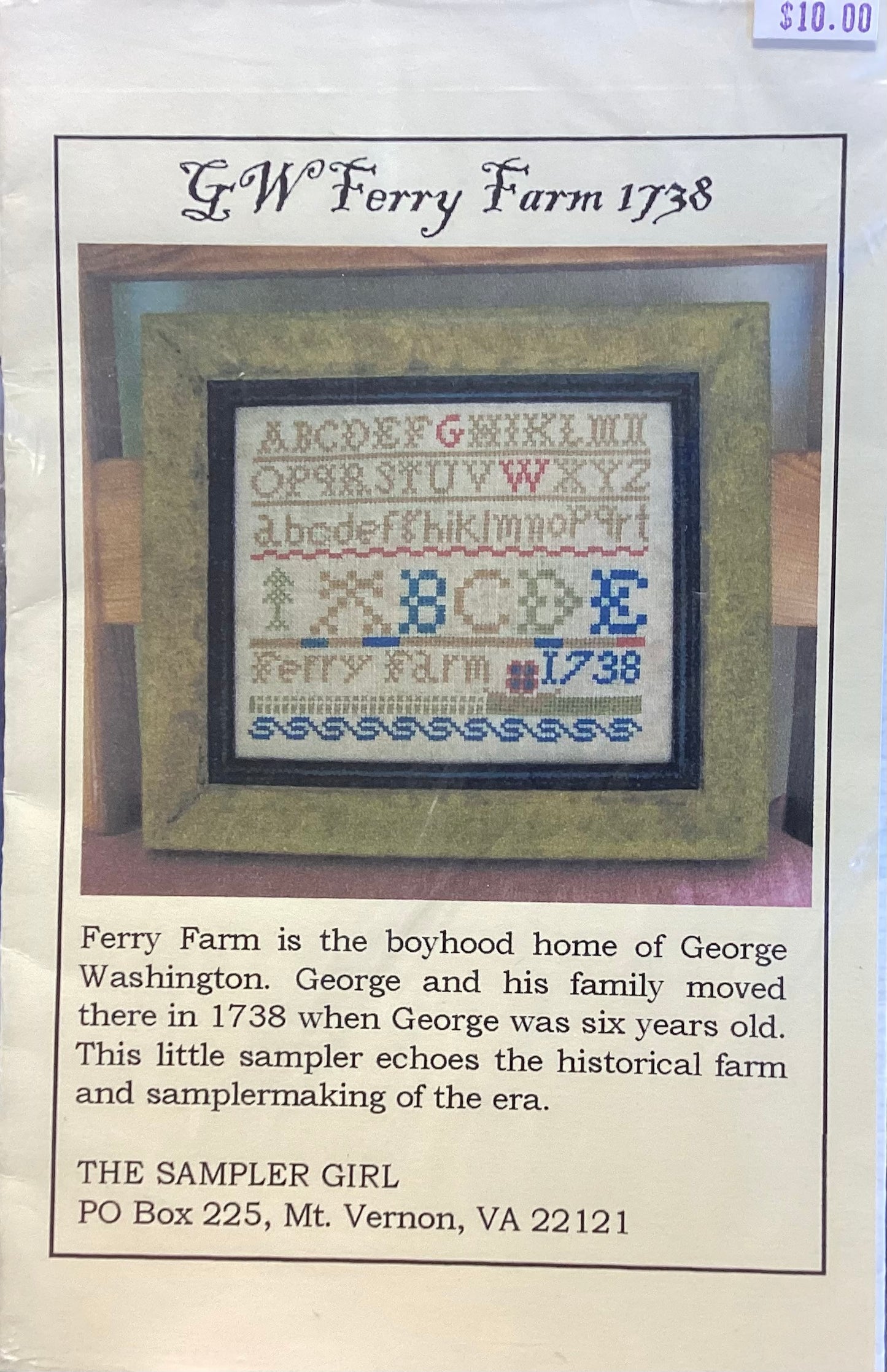 GW Ferry Farm 1738 by The Sampler Girl
