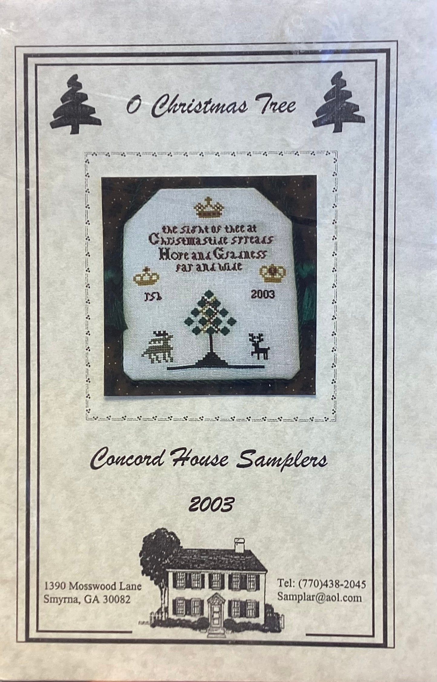 O Christmas Tree 2003 by Concord House Samplers
