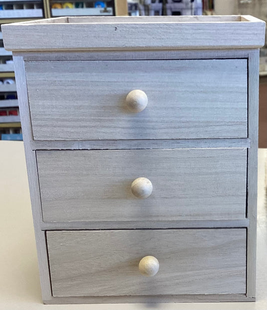 Wooden Cabinet with 3 Drawers by Darice Inc.