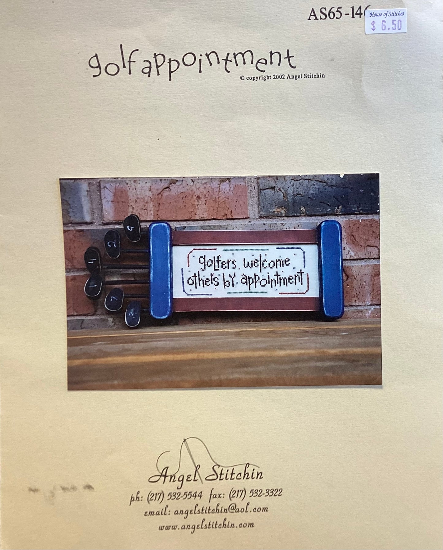 Golf Appointment By Angel Stitchin