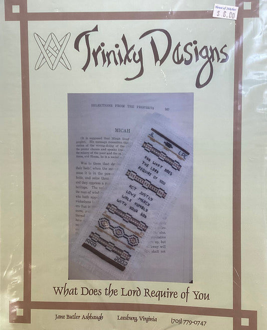 What Does The Lord Require Of You by Trinity Designs