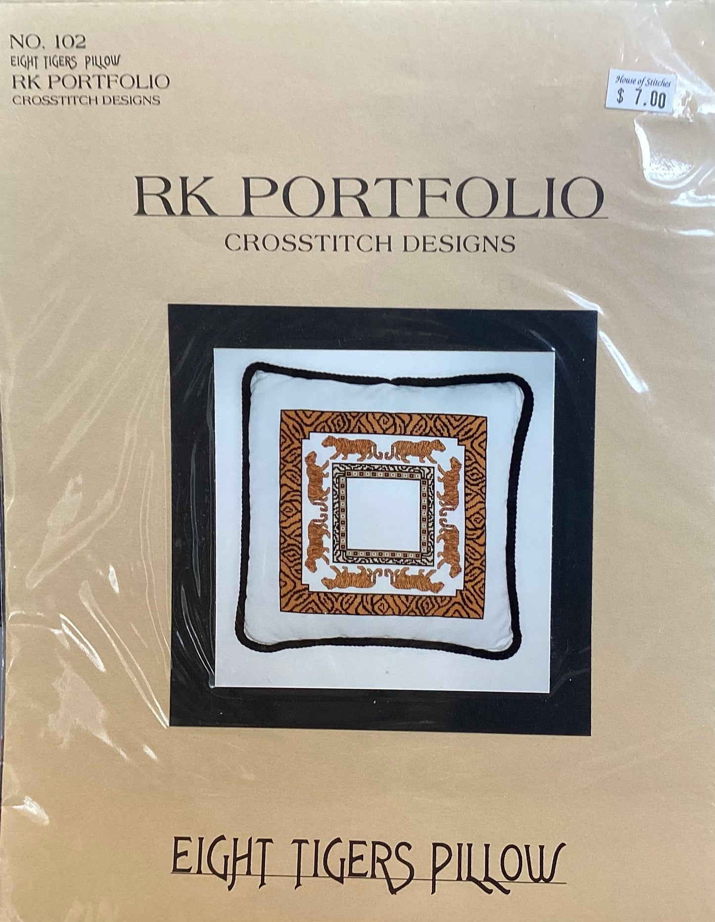 Eight Tigers Pillow by RK Portfolio