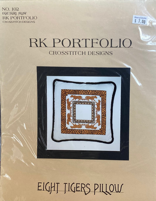 Eight Tigers Pillow by RK Portfolio