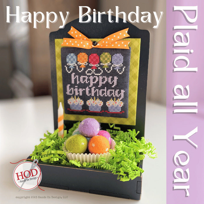 Plaid all Year: Happy Birthday by Hands on Design hd-283