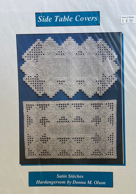Side Table Covers: Hardanger by Satin Stitches