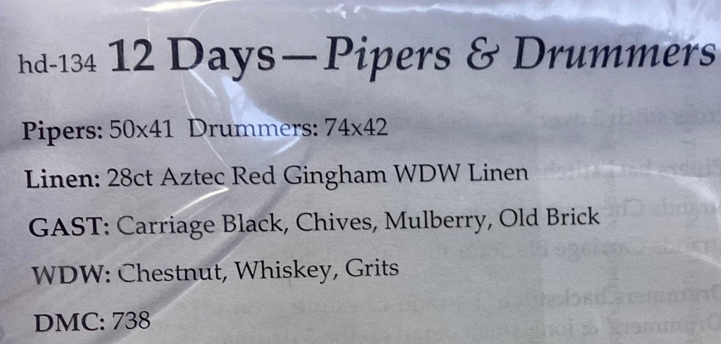 12 Days: Pipers & Drummers by Hands on Design hd134