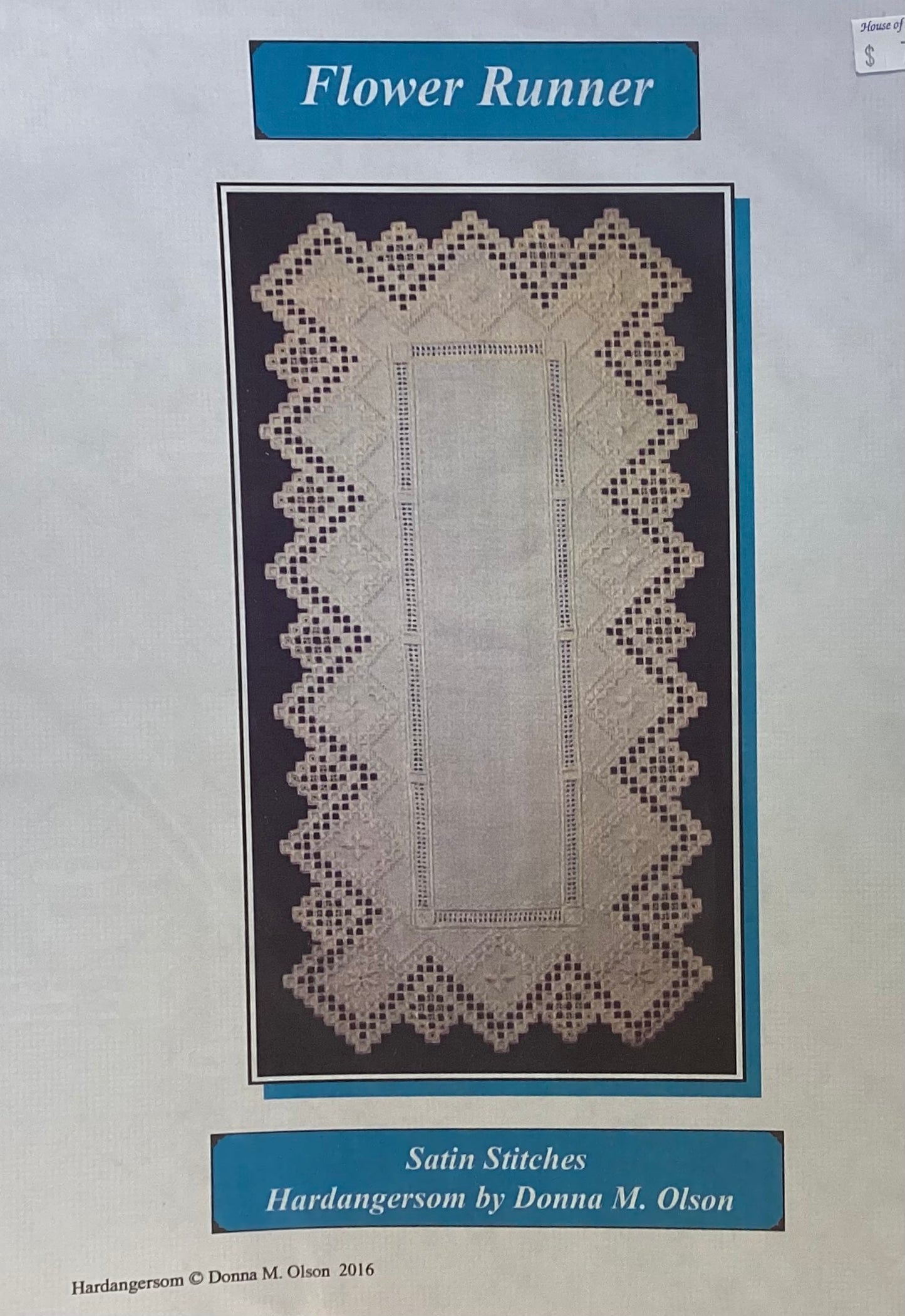 Flower Runner: Hardanger by Satin Stitches
